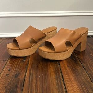 Charlotte Stone “Nina” Open Toe Platform Clogs - Size 11